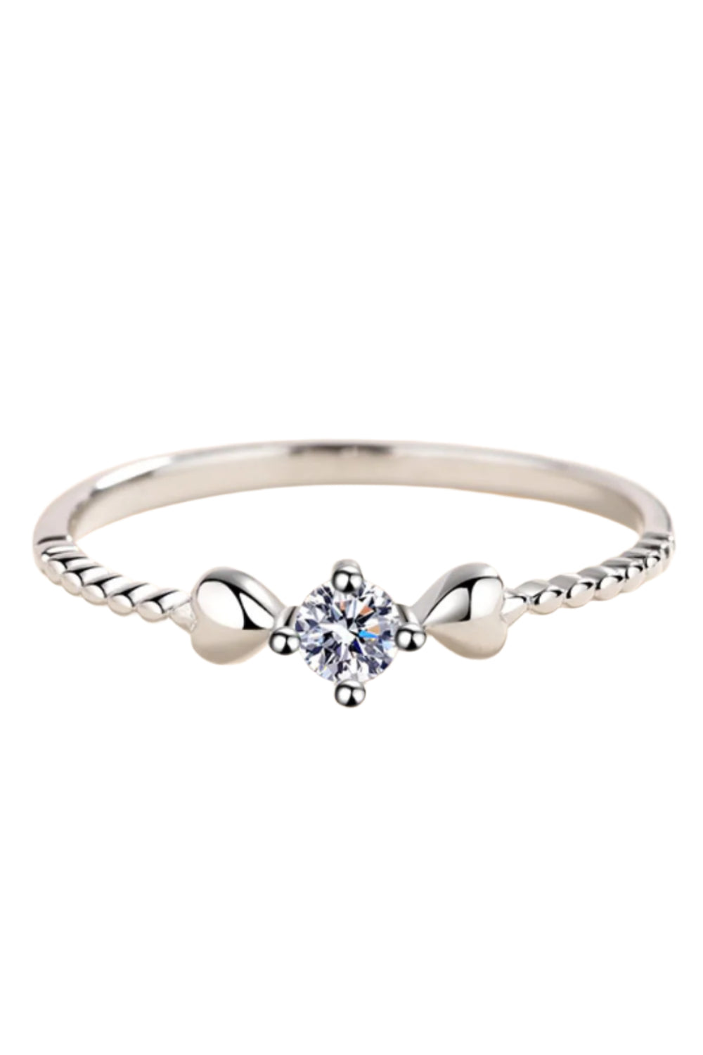 Premierify Ring – Heartfire | 1 Ct. Heart-Cut Certified Moissanite in 925 Sterling Silver