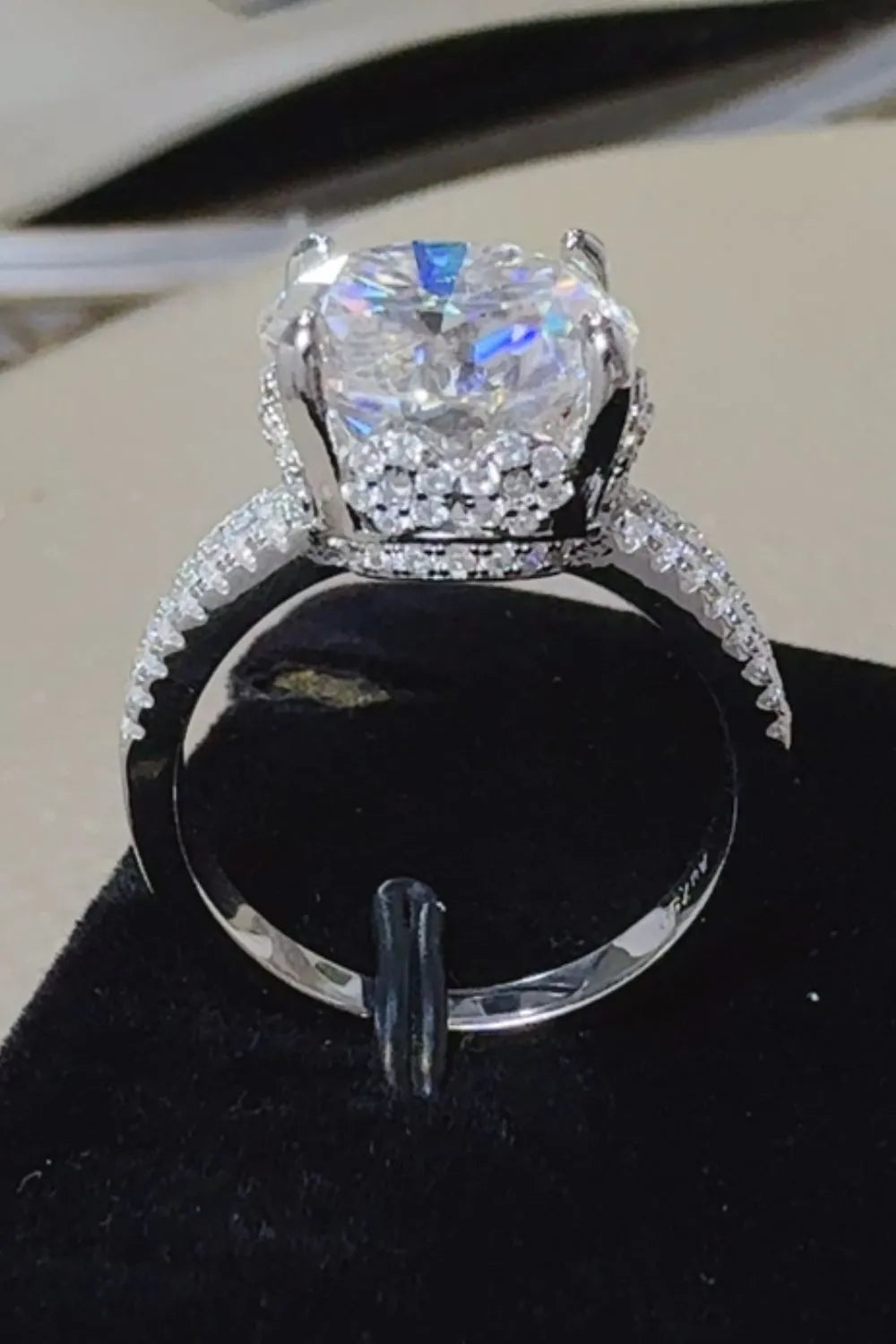 Elysian Glow™ 5ct Round Brilliant-Cut Moissanite Ring in 925 Sterling Silver