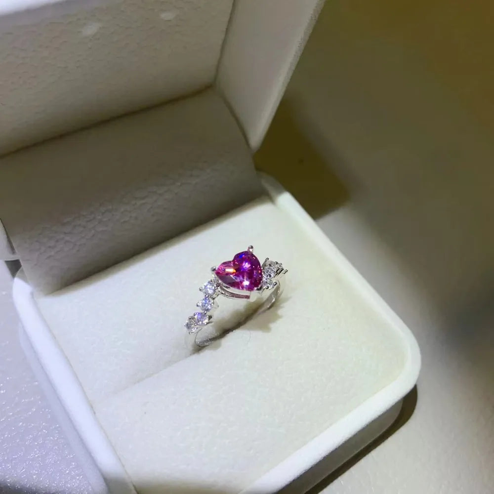 Rosé d’Amour – Heart-Cut Pink Moissanite Ring | Premierify Luxe