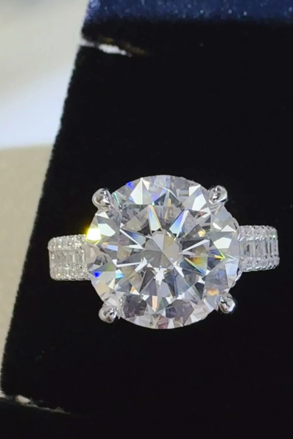 Elysian Glow™ 5ct Round Brilliant-Cut Moissanite Ring in 925 Sterling Silver