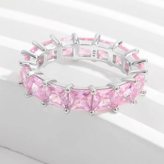 Pink Reign | Premierify™ 925 Zircon Princess-Cut Band