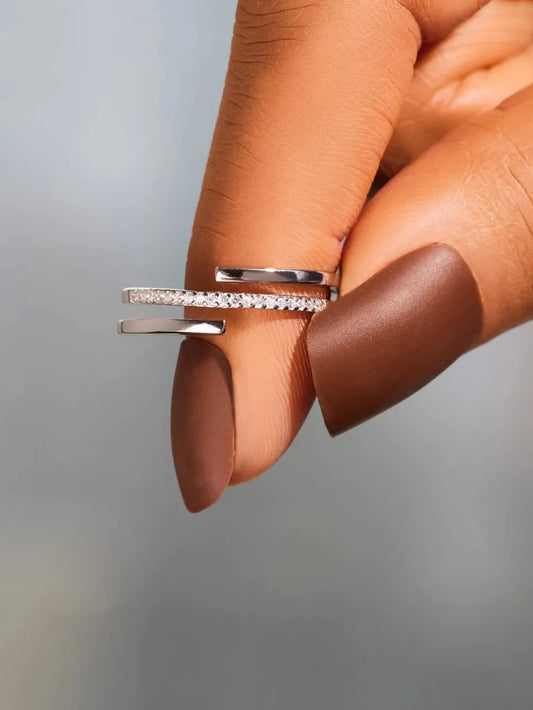 Trilustra | 925 Sterling Silver Zircon Ring (Silver, Gold, or Rose Gold)