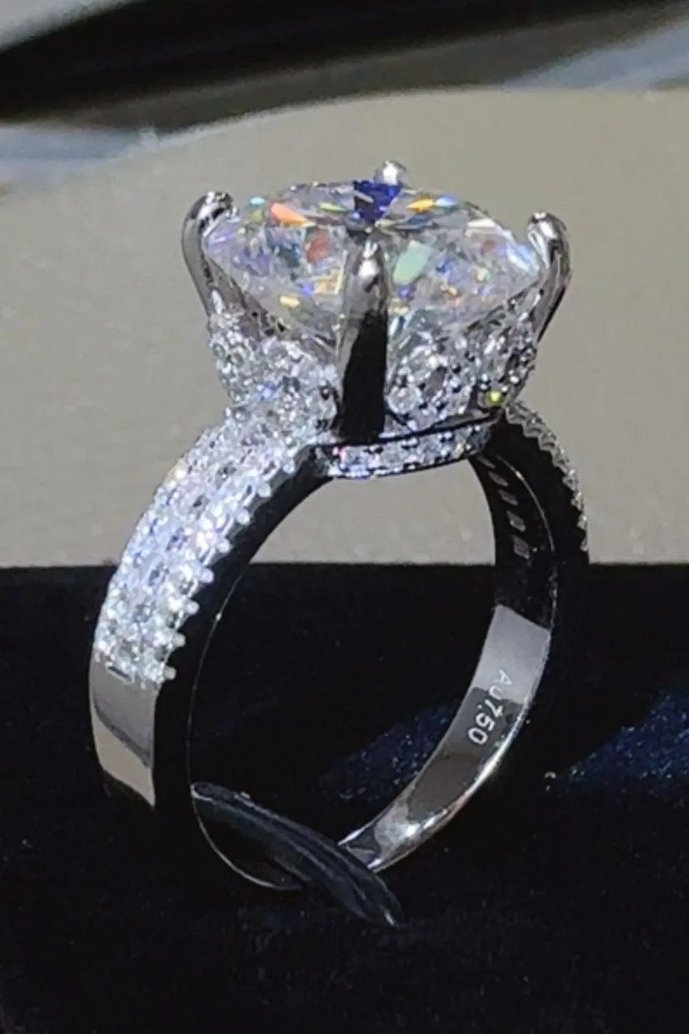Elysian Glow™ 5ct Round Brilliant-Cut Moissanite Ring in 925 Sterling Silver