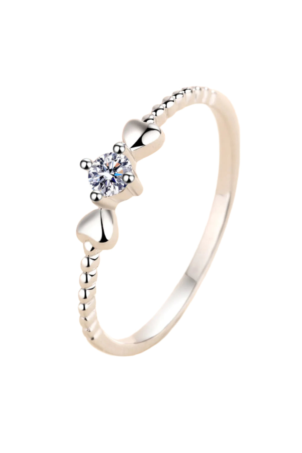 Premierify Ring – Heartfire | 1 Ct. Heart-Cut Certified Moissanite in 925 Sterling Silver