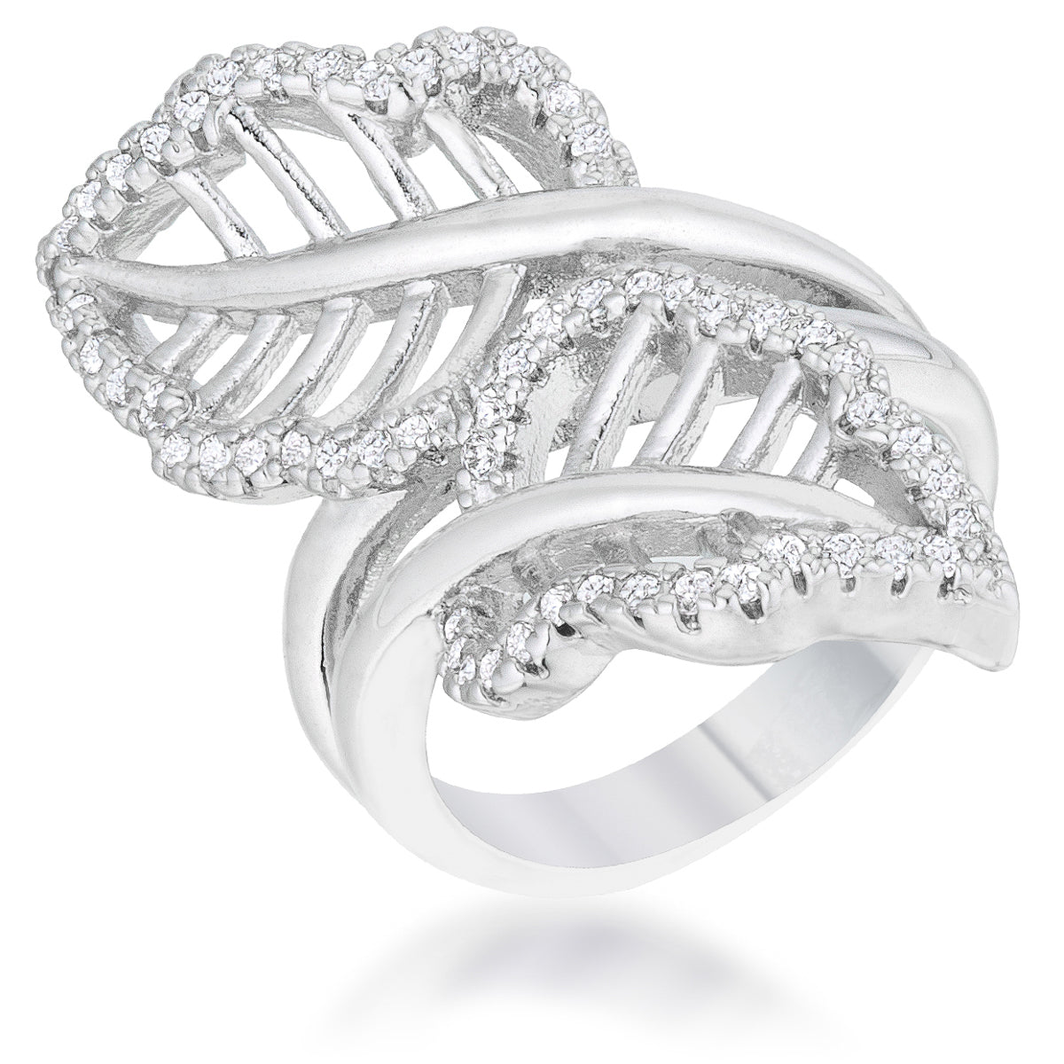 Premierify Ring – Lana Bloom Leaf Wrap .6 Ct. CZ Cocktail Ring