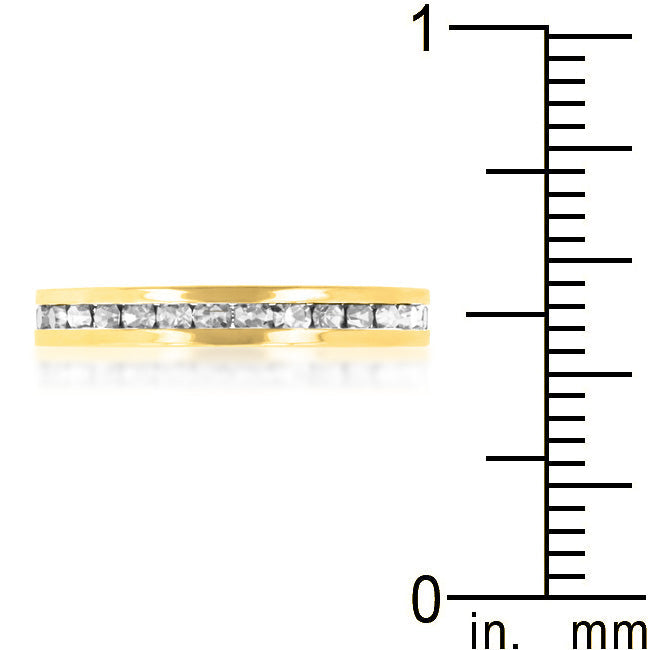 Premierify Ring – Crystal Stack 0.9 Ct. CZ 18k Gold-Plated Stackable Band