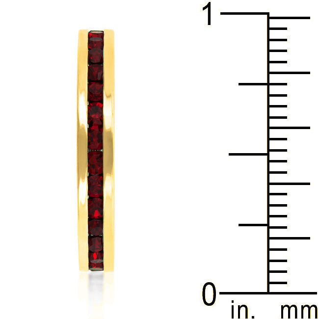 Royal Ember | Garnet Crystal Premierify Stackable Ring (Gold)