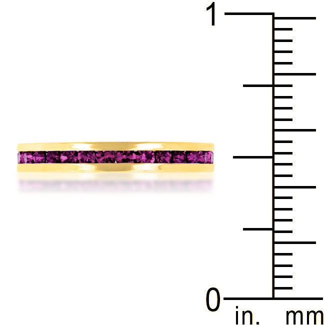 Amethyst Bloom 18k Purple .35 Ct. Crystal Premierify Stackable Ring