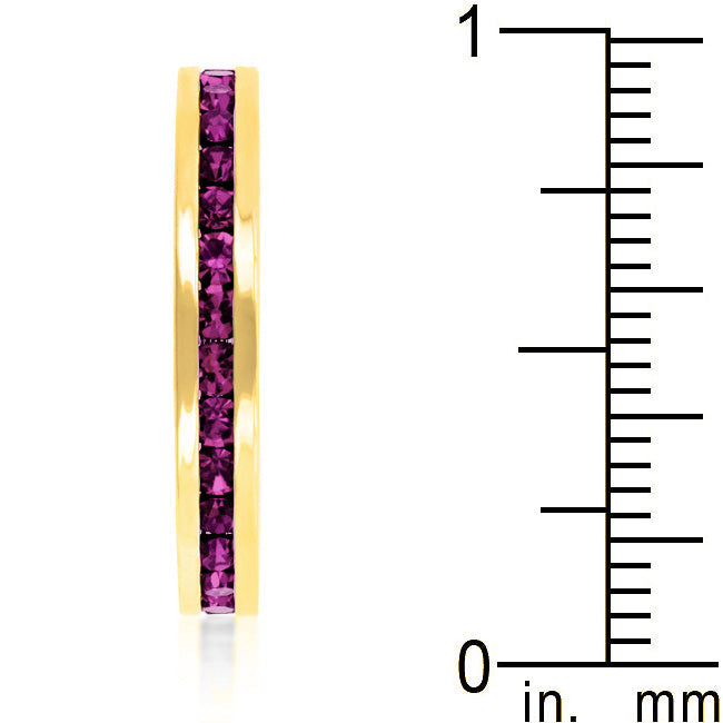 Amethyst Bloom 18k Purple .35 Ct. Crystal Premierify Stackable Ring