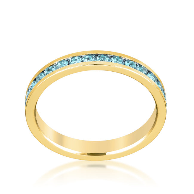 Premierify Ring – Seafoam Glow | Aqua Crystal Stackable Ring