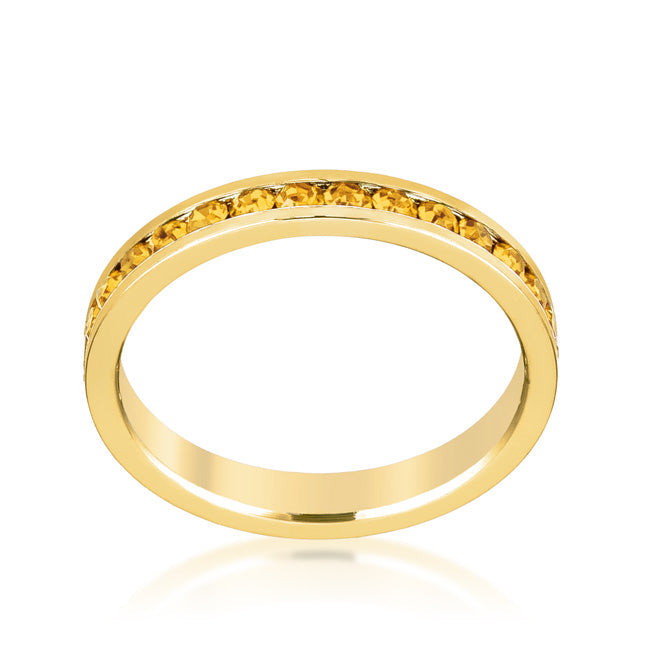 Sunbeam | Yellow Crystal Premierify Stackable Ring 18k