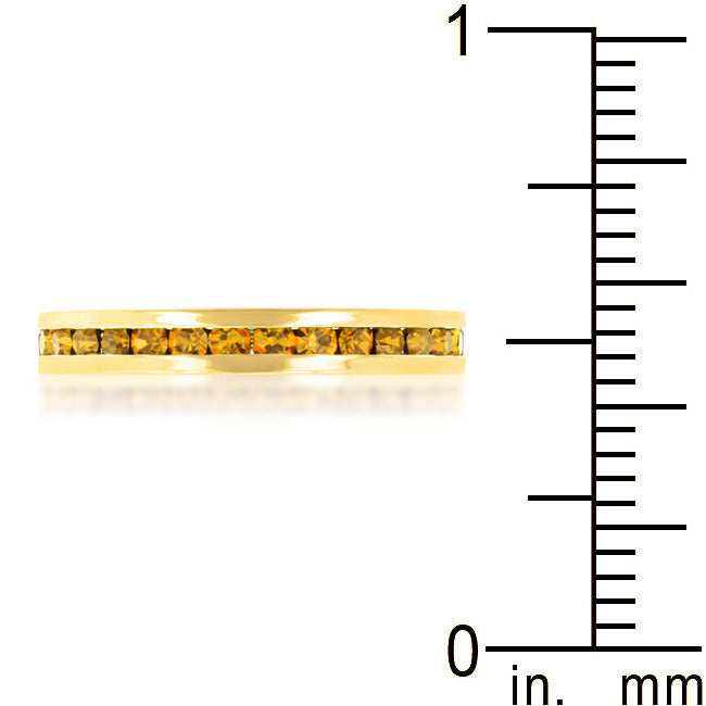 Sunbeam | Yellow Crystal Premierify Stackable Ring 18k