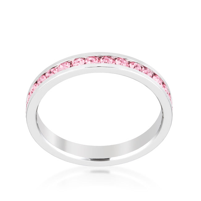 Blush Light Pink Crystal Premierify Stackable Ring