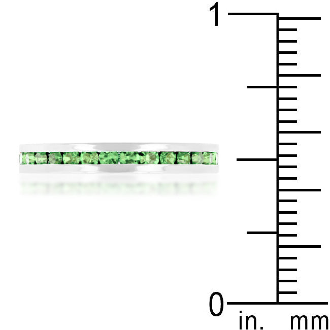 Premierify Ring – Springleaf | Peridot Crystal Stackable Ring (Silver)