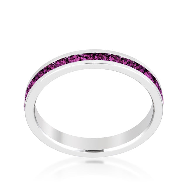 Violet Luxe | Amethyst Crystal Stackable Ring