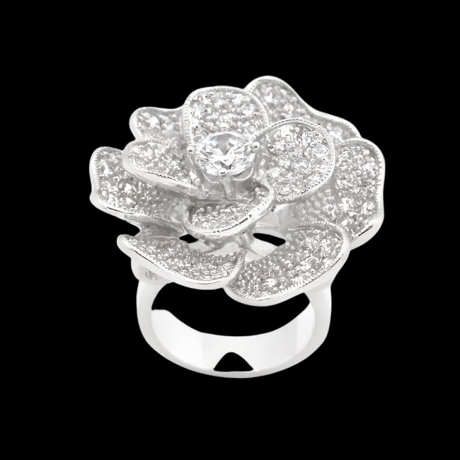 Floral Majesty 4.9 Ct.CZ Cocktail Ring