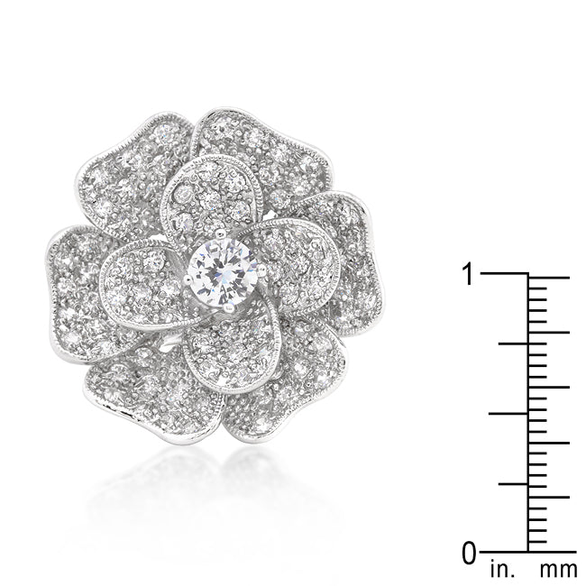 Floral Majesty 4.9 Ct.CZ Cocktail Ring