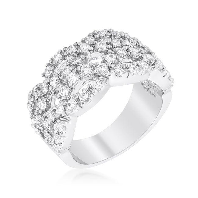 Premierify Ring – Braided Brilliance | Braided CZ Cocktail Ring