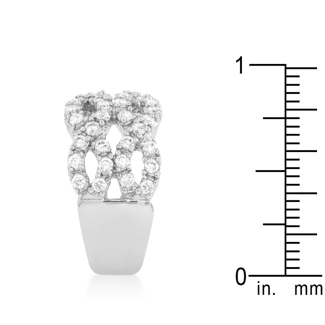 Premierify Ring – Braided Brilliance | Braided CZ Cocktail Ring