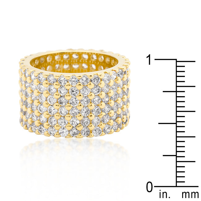 Wide Pave CZ Cocktail Ring