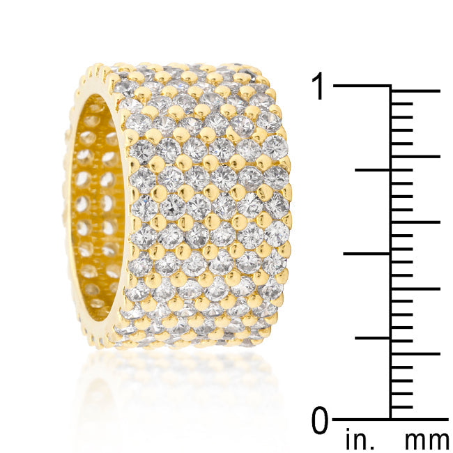 Wide Pave CZ Cocktail Ring