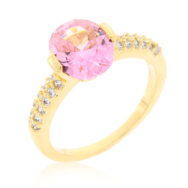 Rosé Bloom Pink Oval 2.5 Ct. CZ Premierify Signature Ring