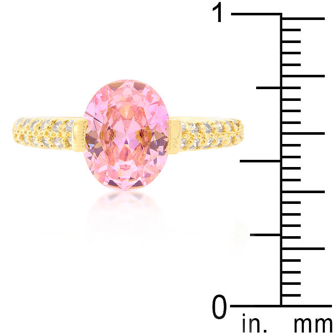 Rosé Bloom Pink Oval 2.5 Ct. CZ Premierify Signature Ring