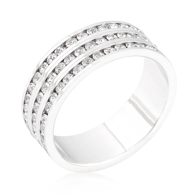 Premierify Ring – Eternelle 1.2 Ct. Triple Row CZ Eternity Band