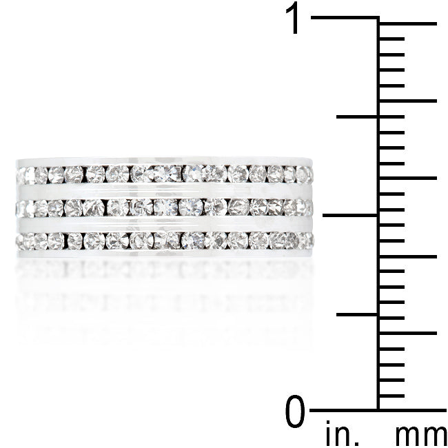 Premierify Ring – Eternelle 1.2 Ct. Triple Row CZ Eternity Band
