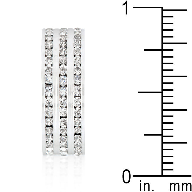 Premierify Ring – Eternelle 1.2 Ct. Triple Row CZ Eternity Band