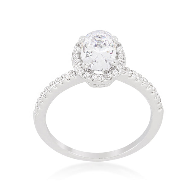 Premierify Ring – Halo Whisper 2.8 Ct. CZ Oval Floating Halo Ring