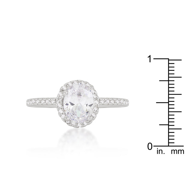 Premierify Ring – Halo Whisper 2.8 Ct. CZ Oval Floating Halo Ring