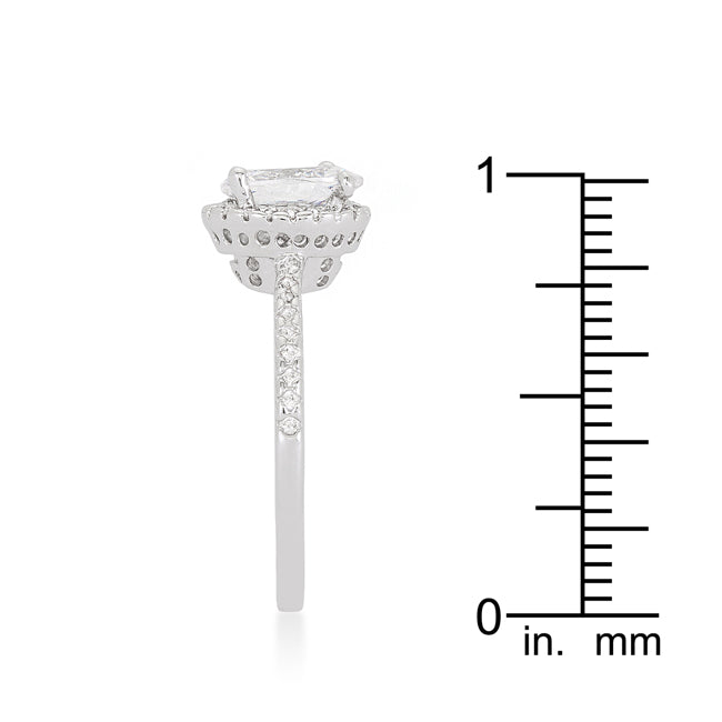 Premierify Ring – Halo Whisper 2.8 Ct. CZ Oval Floating Halo Ring