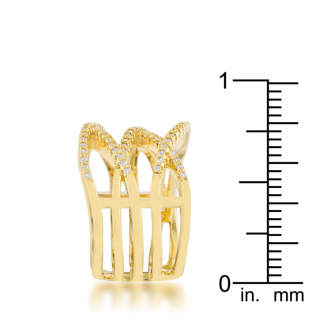 Premierify Ring – Mandy Glow 14k Gold Pave CZ Cocktail Ring