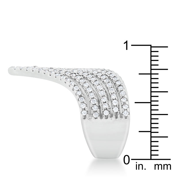 Premierify Ring – Vera Vintage 1.42 Ct. CZ Rhodium Cocktail Ring