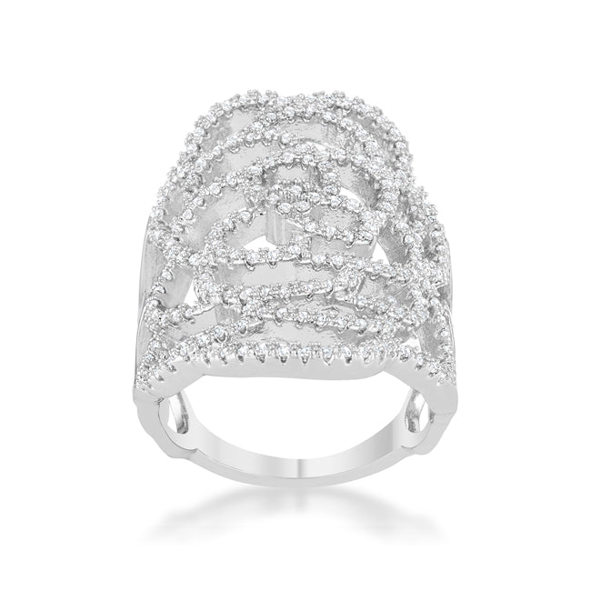 Premierify Ring – Rosa Filigree 1.25 Ct. CZ Cocktail Ring