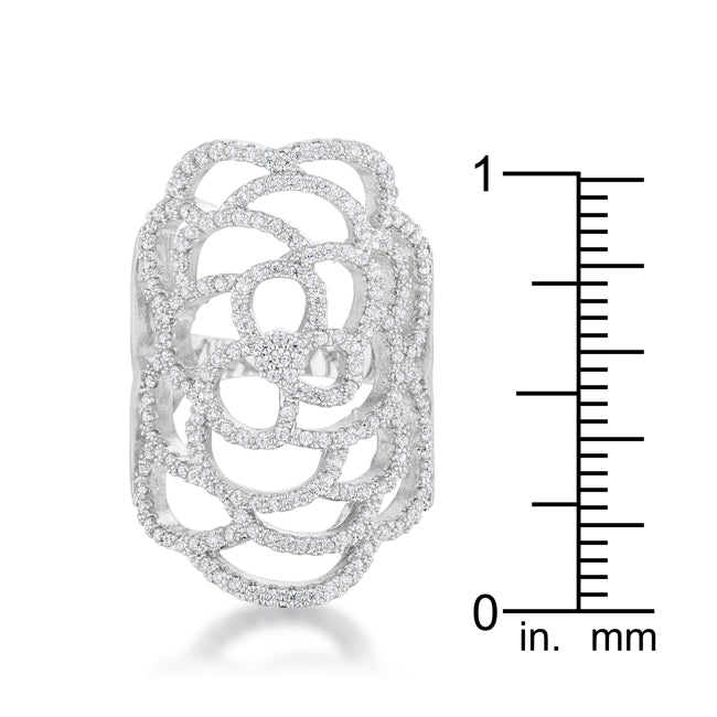 Premierify Ring – Rosa Filigree 1.25 Ct. CZ Cocktail Ring