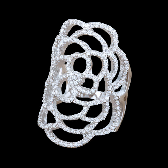 Premierify Ring – Rosa Filigree 1.25 Ct. CZ Cocktail Ring