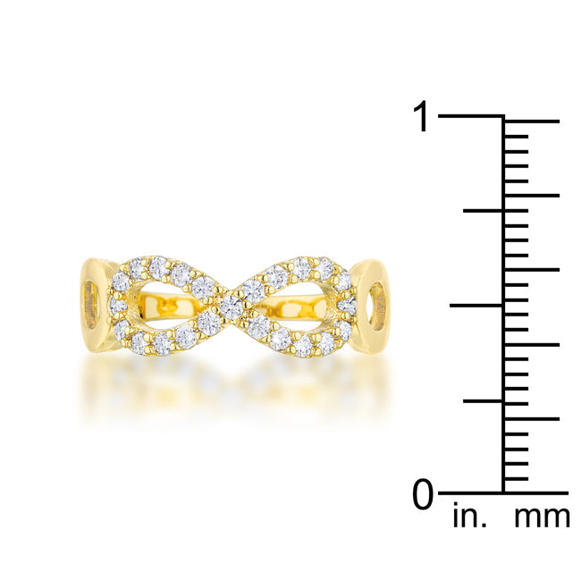 Premierify Ring – Mina Infinity .35 Ct. CZ 18k Gold Infinity Ring