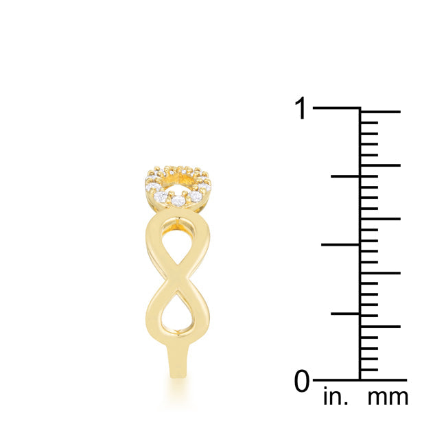 Premierify Ring – Mina Infinity .35 Ct. CZ 18k Gold Infinity Ring