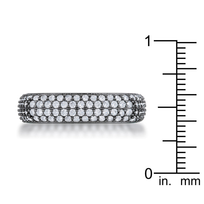 Jana Stone Ring – Hematite Square 1.1 Ct. CZ Band Ring | Premierify Jewelry
