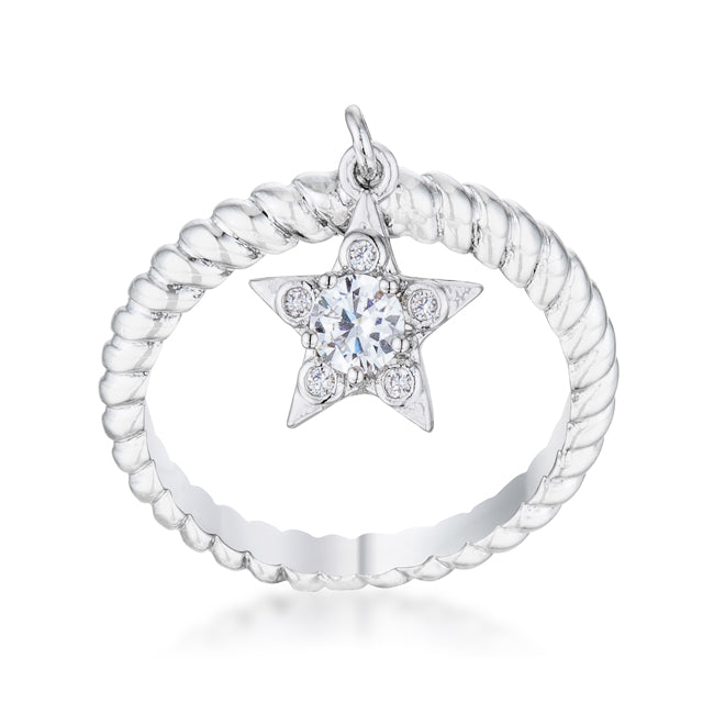 Celestial Star .25 Ct. CZ Charm Fashion Ring