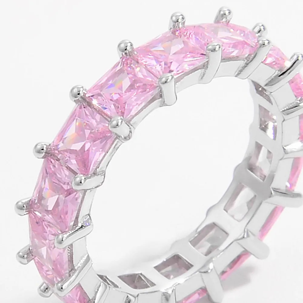 Pink Reign | Premierify™ 925 Zircon Princess-Cut Band