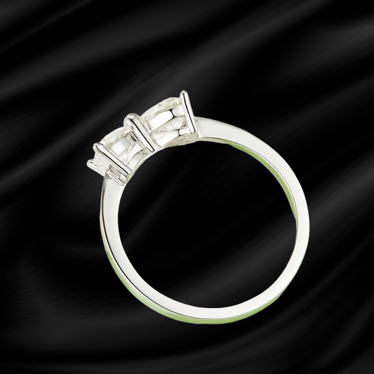 Premierify™ Bow Sparkle 1ct Moissanite Ring | 925 Sterling Silver