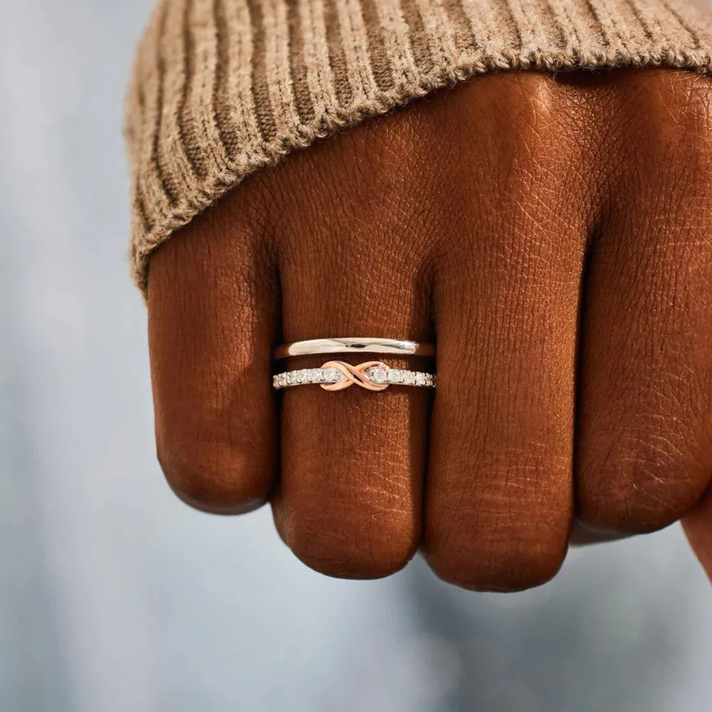 Premierify Ring – Double Radiance | Certified Moissanite 925 Sterling Silver Band