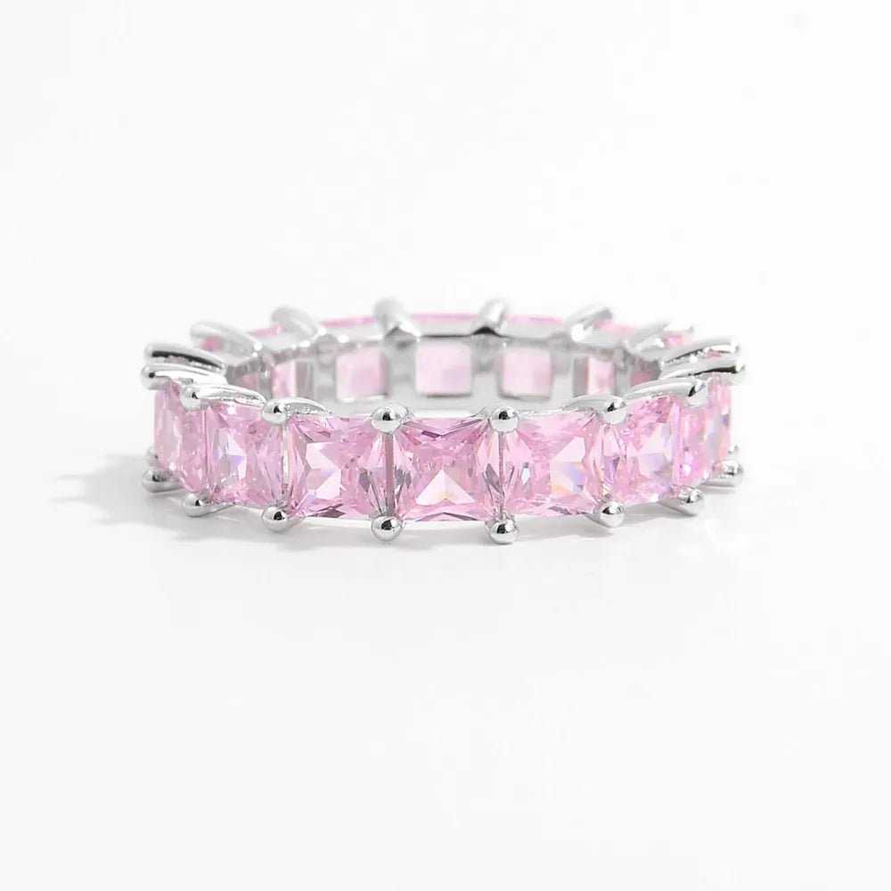 Pink Reign | Premierify™ 925 Zircon Princess-Cut Band