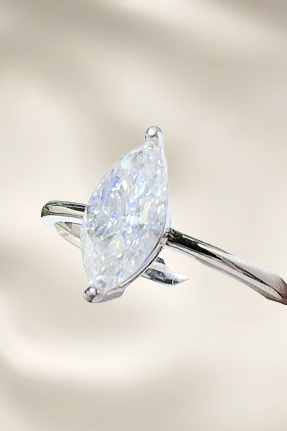 Serenata Marquise™ – 2 Carat Solitaire Platinum-Plated 925 Ring