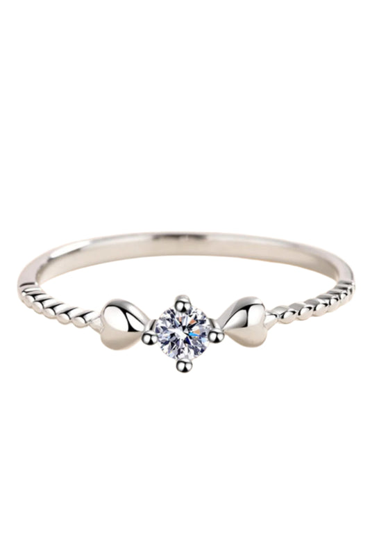 Premierify Ring – Heartfire | 1 Ct. Heart-Cut Certified Moissanite in 925 Sterling Silver