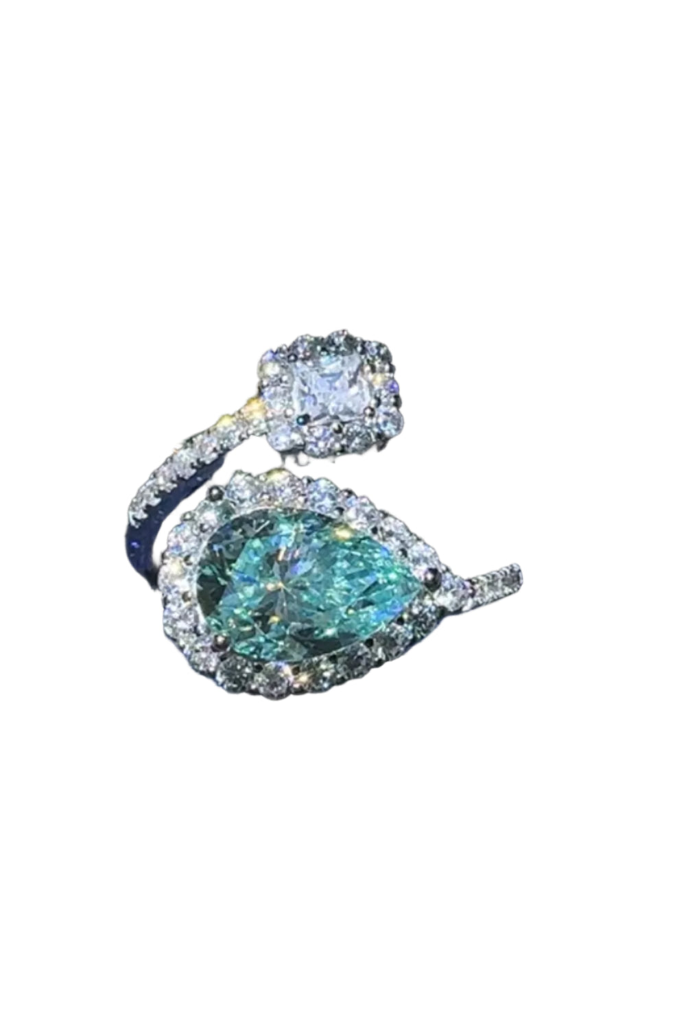 Premierify Ring – Aurora Crest | 2 Ct. Certified Moissanite Cocktail Bypass Ring