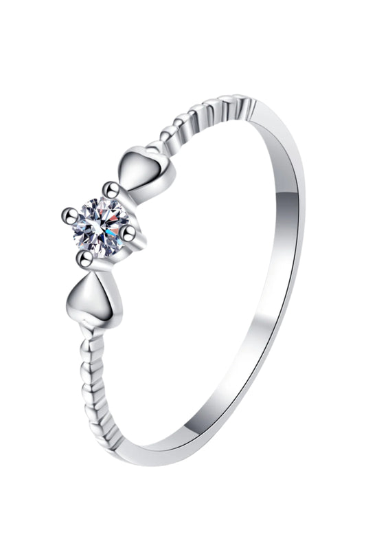 Premierify Ring – Adored Moissanite Heart | Romantic 925 Sterling Silver Ring